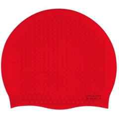 GLS Silicone Red Bubble Drop Design Swimming Cap, Size: Free