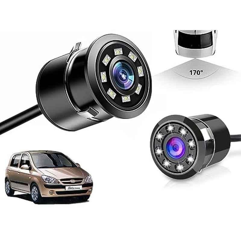 Auto Pearl 8 LED Black Waterproof & Shockproof HD Night Vision Car Reverse Parking Camera for Hyundai Getz