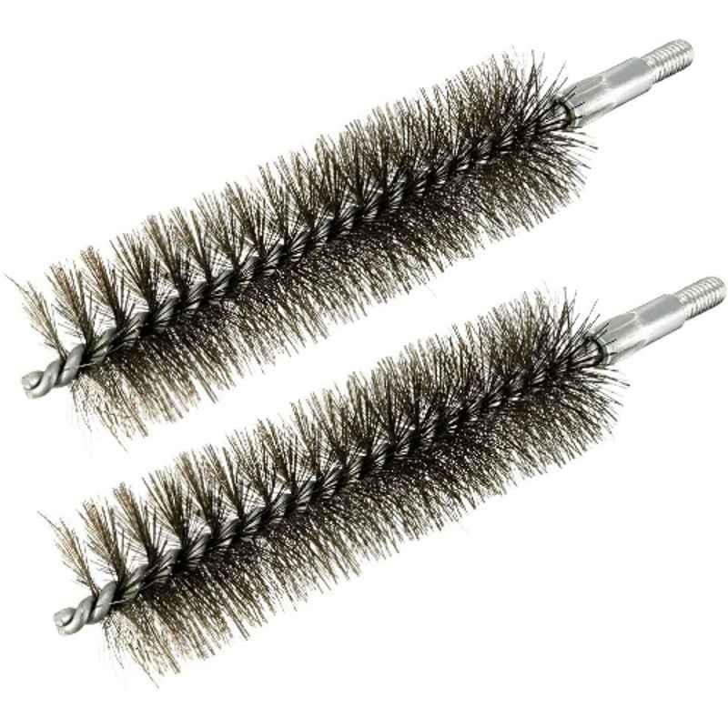 Lessmann 2 Pcs 30mm Stainless Steel Wire Pipe Tube Sweep Cleaning Chimney Brush Set