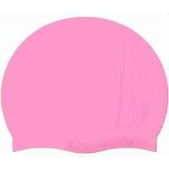 Matrica Pink Water Resistant Elastic Swimming Cap for Women & Men, Size: Free