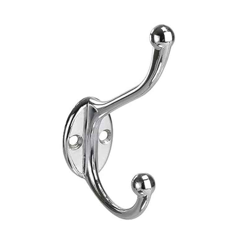 Robustline Chrome Plated Hat & Coat Robe Hook Coat with Round Base (Pack of 10)