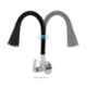 KCS Eco Brass Chrome & Matt Black Finish Kitchen Double Flow Sink Mixer Hot & Cold Water Tap with Flexible Silicone Swivel Spout Combo
