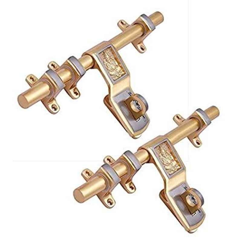 Smart Shophar 12 inch Brass Gold Silver Qeez Ganesha Aldrop, SHA14AL-QEEZ-GS12-P2 (Pack of 2)