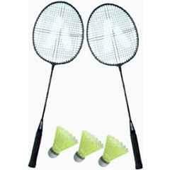 STYRKR Iron Multicolour Blast Badminton Combo- 2 Racket with Shuttle Pack of 3 Plastic Badminton Kit