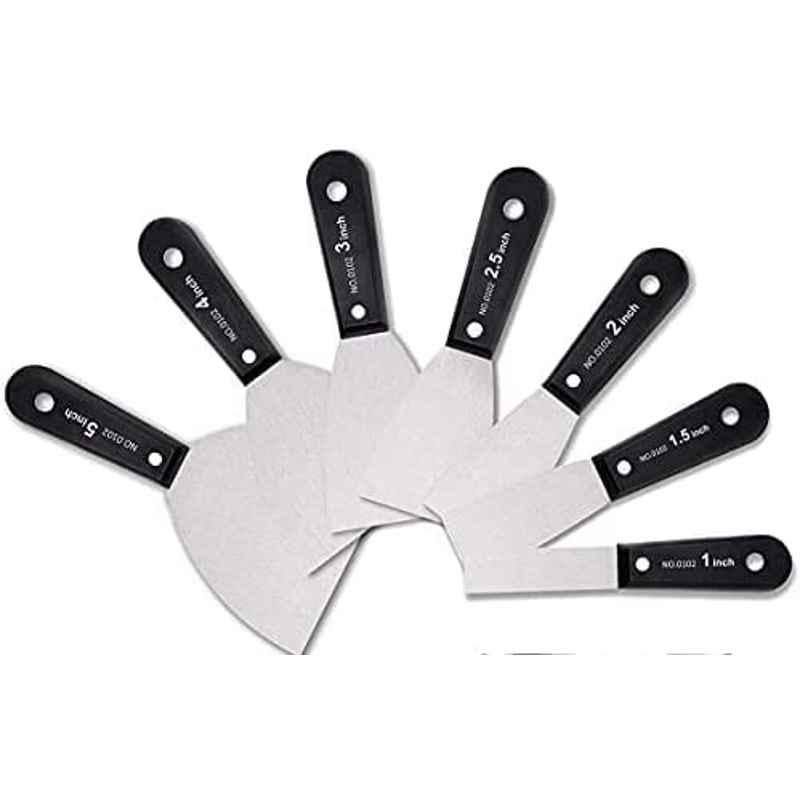 Abbasali 7 Pcs Filling Putty Knives Set with Anti-Slip Handle
