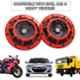 AllExtreme Shon Red grill Bike & Car Horns Super Loud Sound Air Siren (12V, Black & Red, 2 Pieces)