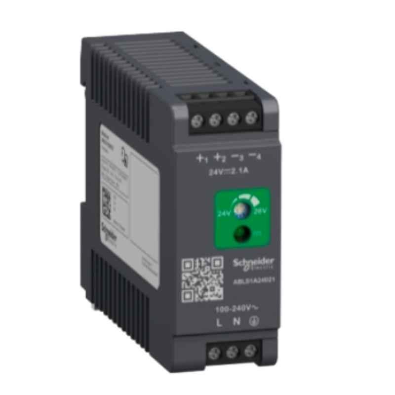 Schneider 24V 2.1A Single Phase Optimized Regulated Power Supply, ABLS1A24021