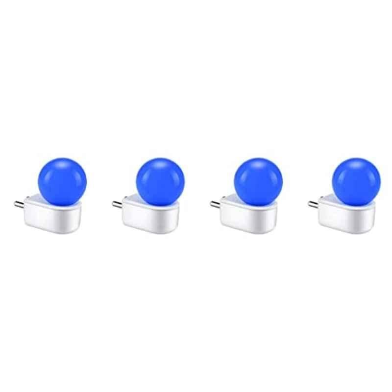 Orient Electric Deco 0.5W Blue Plug n Play LED Night Lamp with 2 Pin Socket, Glare-Free Brightness & BIS Approved (Pack of 4)