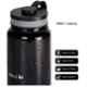 iBELL 1L Black Premium Water Bottle, IBLH2O100BLNEW