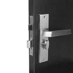 Handle Waala Sana-CYS 8 inch 60mm Stainless Steel Silver Cylindrical Plate One Side Key Mortise Door Lock Set