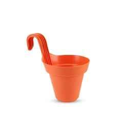 Garden Needs 20x28x30cm 100% Virgin Plastic Orange Hanging Planter, (Pack of 5)