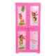 Cello Novelty 38.1x61x124.5cm Plastic Pink 2 Doors Cupboard with 3 Shelves