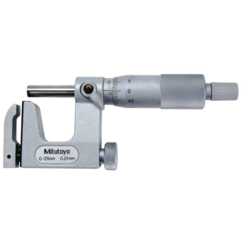 Mitutoyo 0-25mm Ratchet Stop Uni-Mike Micrometer, 117-101