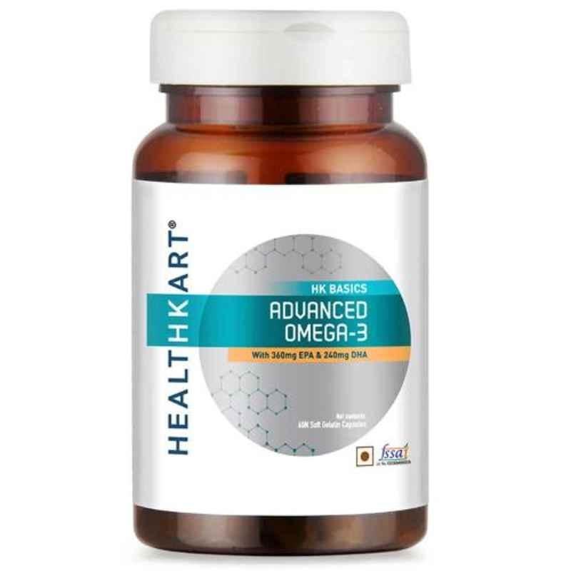 Healthkart 60 Pcs Advanced Omega-3 Capsules, HNUT9119-01