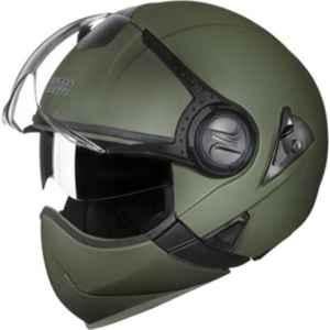 green full face helmet