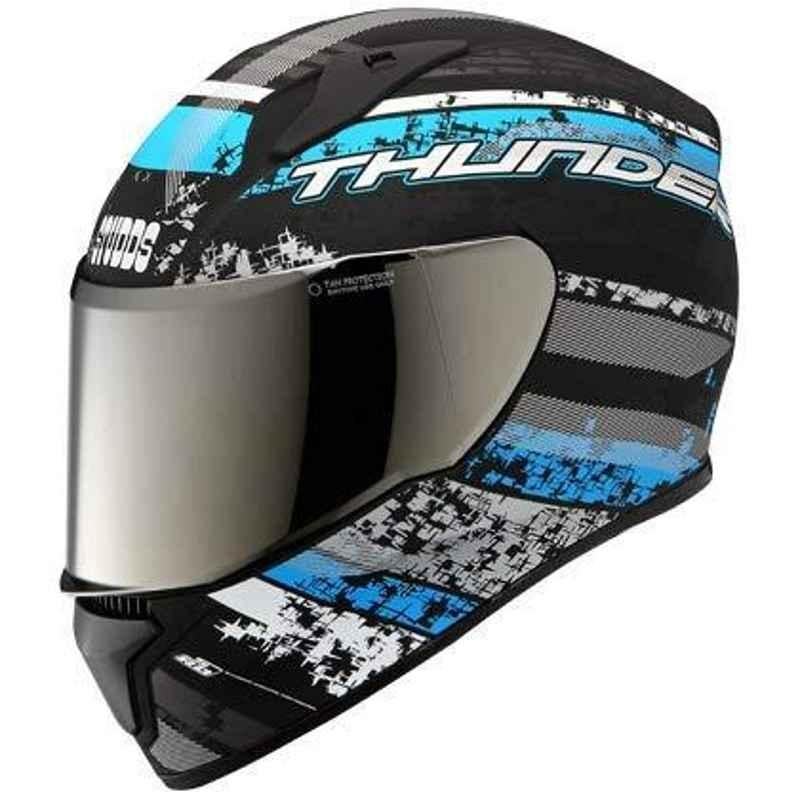 Studds Thunder D1 Matt Black N1 Full Face Helmet, Size: L