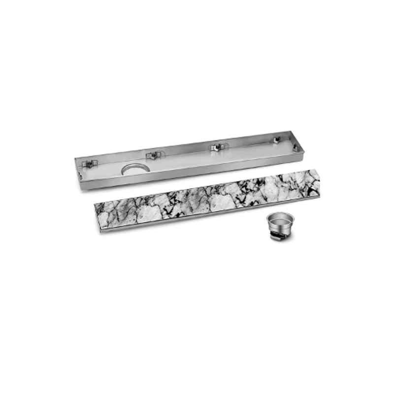 Sanjay Chilly SCDWCTD-450 4x18 inch Stainless Steel 304 Shower Channel Tile Drainer without Collar, SC99000436