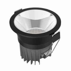 Fybros Opal 8W Polycarbonate Warm White Round LED COB Down Light with Metallic Silver Reflector, FLS5666A