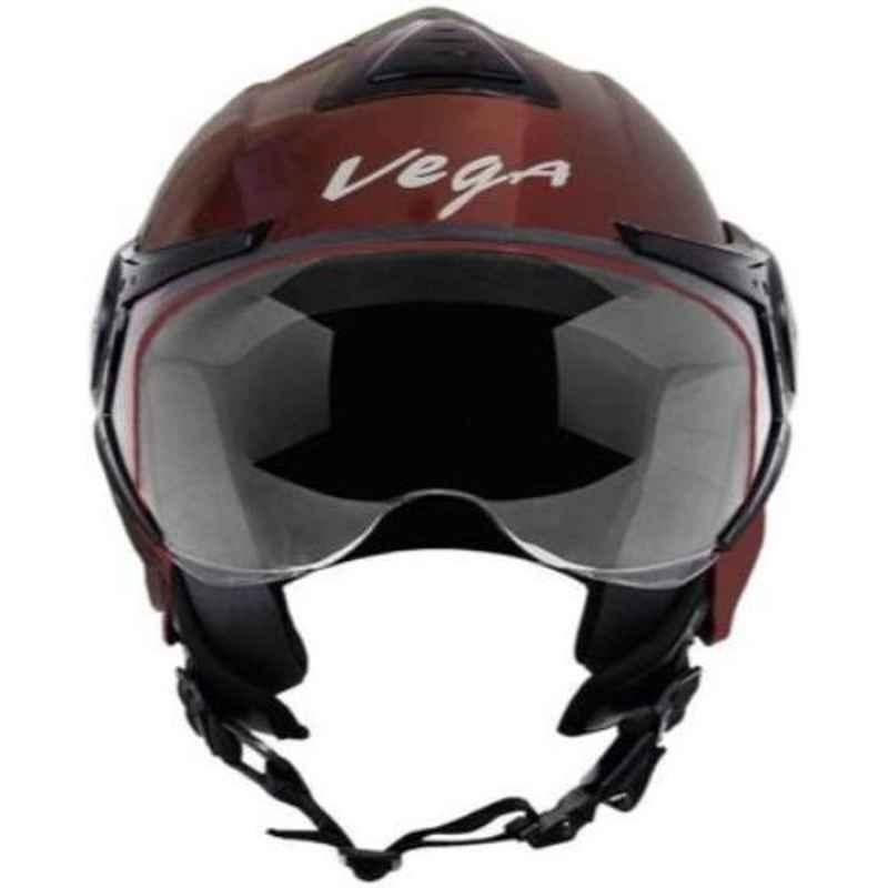 Vega Verve Maroon Open Face Motorbike Helmet, Size (L, 580 mm)