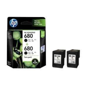 HP 680 Dual Pack Black Original Ink Advantage Cartridges, X4E79AA