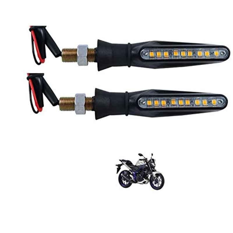 Kozdiko 4 Pcs Plastic Front & Rear Side Sleek Yellow Bike Indicator Set for Yamaha MT 03