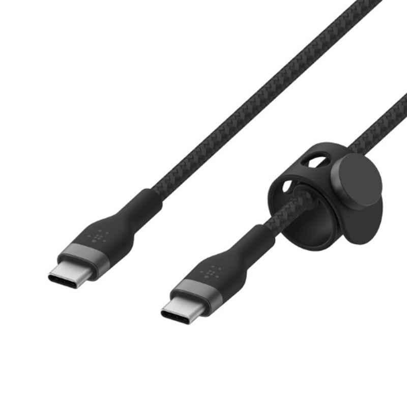 Belkin 1m Silicone Black USB-C to USB-C 2.0 Cable, BKN-CAB009BT1MBK