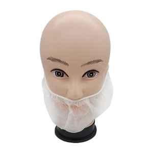 C-Cure 10 GSM Non-woven & Polypropylene White Disposable Beard Mask, CCDBM22G (Pack of 22)