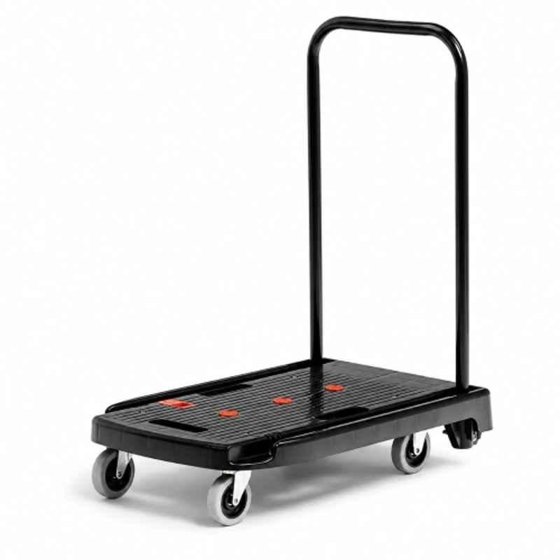 Hartley 150kg 59x39cm Plastic & Stainless Steel Foldable Platform Trolley for Home, Office, Warehouse & Industries