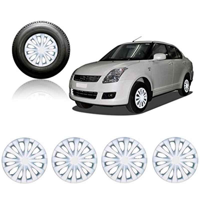 Auto Pearl 4 Pcs 14 inch Silver Car Wheel Cover Set Maruti Suzuki Swift Old Dzire-picture-14