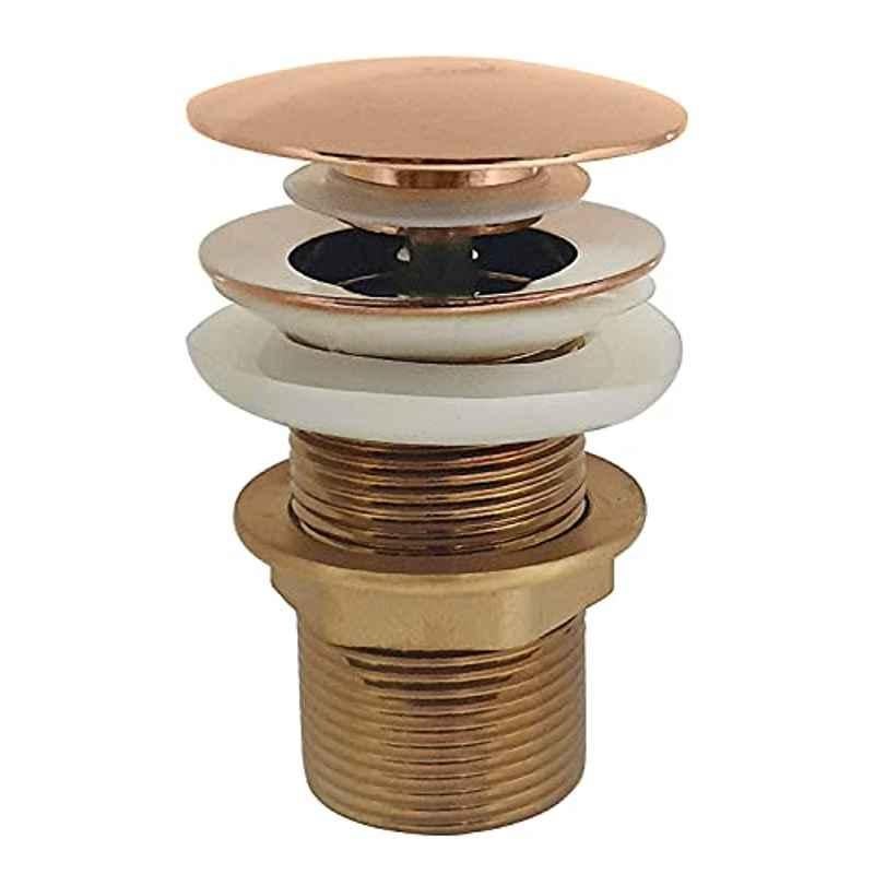 Bassino 3 inch Brass Rose Gold Pop Up Full Thread Waste Coupling