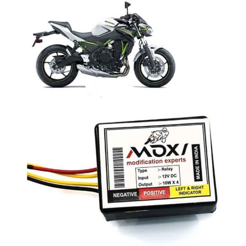 Auto Pearl 12V Black Front & Rear Flasher Indicator Light for Kawasaki Z650 BS6