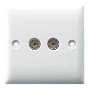 RR 2 Gang TV Socket, W5002