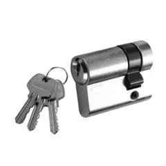 Harrison 40mm SS Finish Brass Half Cylinder Lock with Computerized Key, 0640