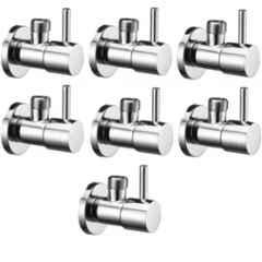 Senkiddpro Turbo Stainless Steel Chrome Finish Wall Mounted Angle Cock (Pack of 7)