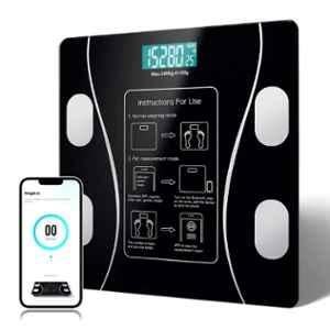 Acu-Check 180kg Glass Black Bluetooth Weight Machine