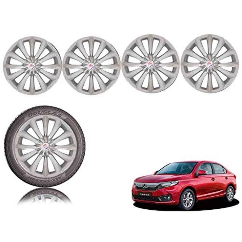Auto Pearl 4 Pcs 14 inch ABS Black Car Wheel Cover Set for Honda Amaze Type1