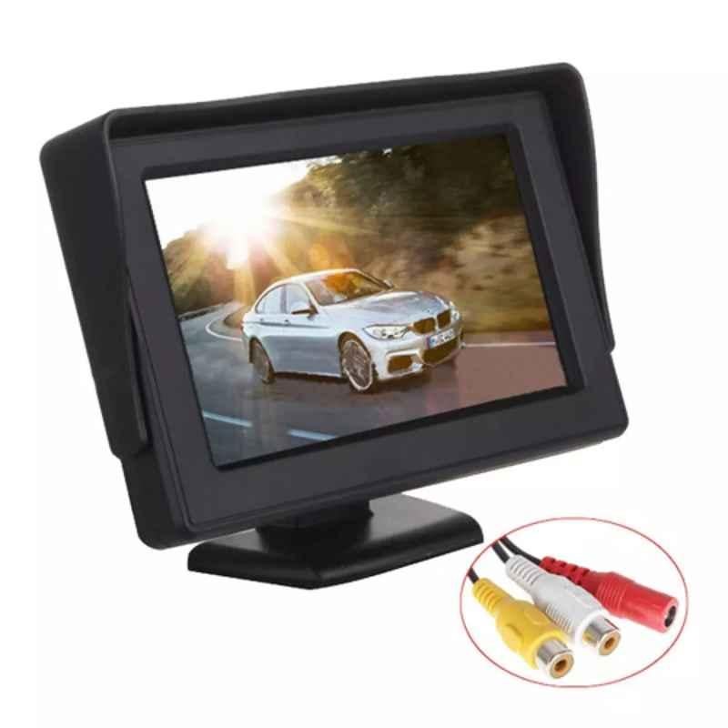 CapoXMobil 4.3 Inch LCD Dashboard Screen with LED HD Camera & Black Parking Sensor