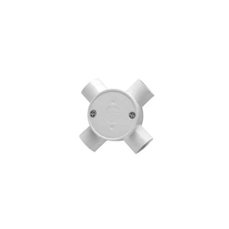 Clipsal 20mm 4-Way Silver Circular Junction Box, E240/20/4