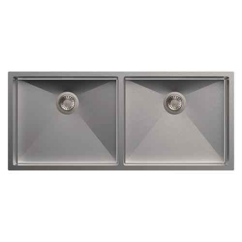 Buy Carysil Quadro Double Bowl Stainless Steel Matt Finish Kitchen Sink Size 45x20x8 Inch Online At Best Price On Moglix