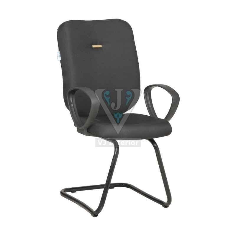 VJ Interior 19x17 inch Black Medium Back Visitor Office Chair, VJ-1290