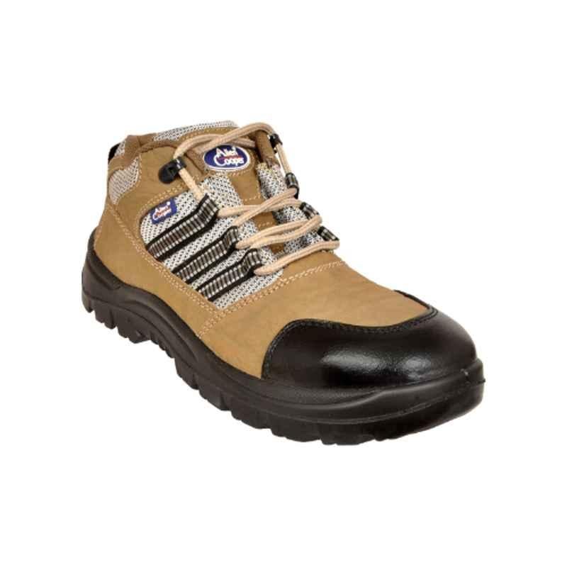 Allen Cooper AC 9005 Antistatic Steel Toe Brown Safety Shoes, Size: 11