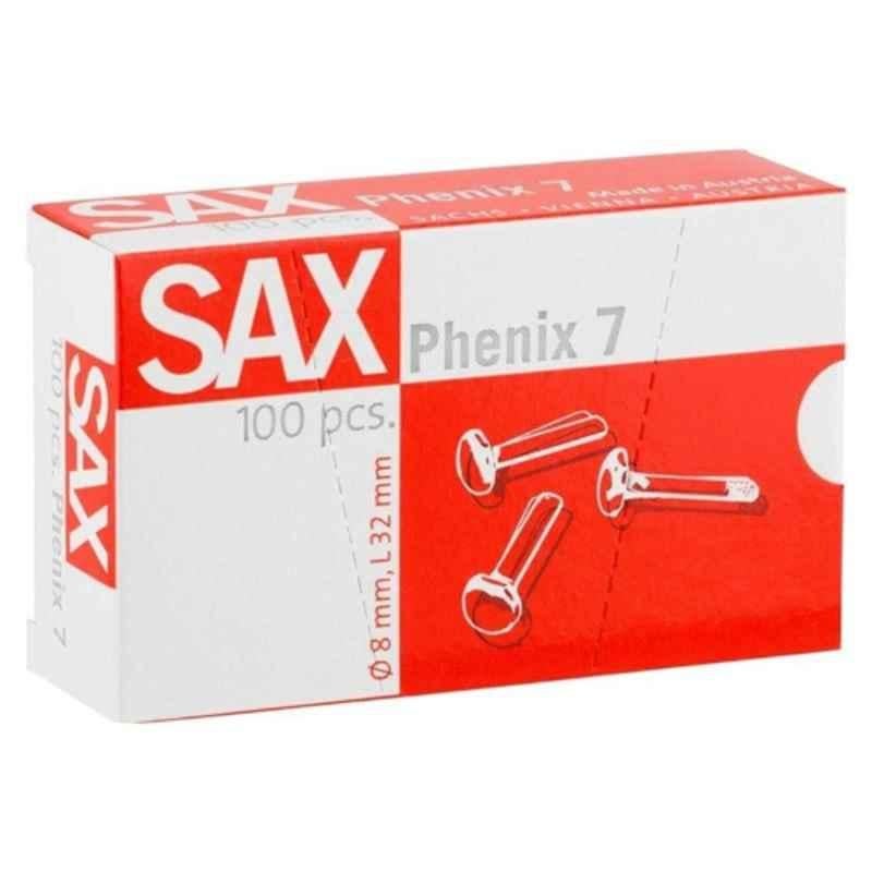 Sax Phenix 7 8x32mm Brass-Plated Round Head Fastener, (Pack of 100)