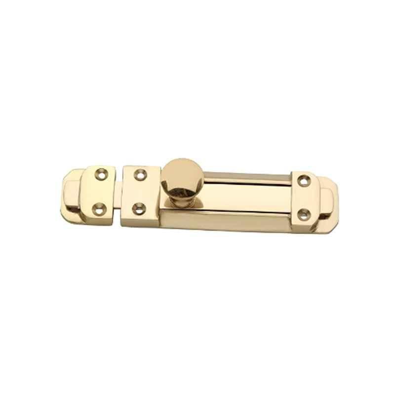 Screwtight B022001PBL-2 4.45 inch Brass Lacquered Slide Bolt (Pack of 2)