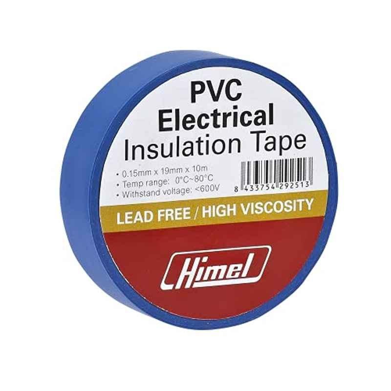 Himel 0.15x19mm Blue Electrical Insulation Tape (Pack of 10)