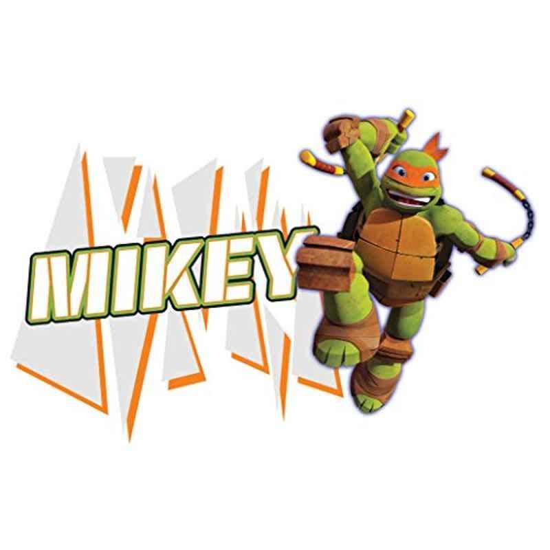 Asian Paints TMNT-L4 Wall Ons 1x1.5ft Vinyl Original TMNT L Mikey's Nun Chunks Self Adhesive Wall Sticker, HPCA18706