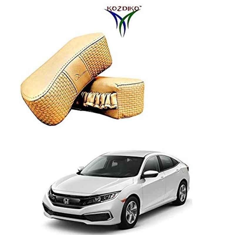 Kozdiko 2 Pcs Memory Foam Beige Luxurious Neck Rest Set for Chevrolet Optra, koz_42127