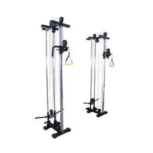 GYM24 Equipment WM-100 Alloy Steel Black & Silver Wall Mounted Cable Crossover Machine