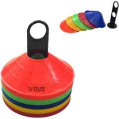 GLS Plastic Assorted Soccer Cones Space Marker (Pack of 50)