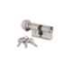 Dorset 60mm Brass Silver Stainless Steel Finish Euro Profile Cylinders with One Side Key & Thumb, CL207SS70