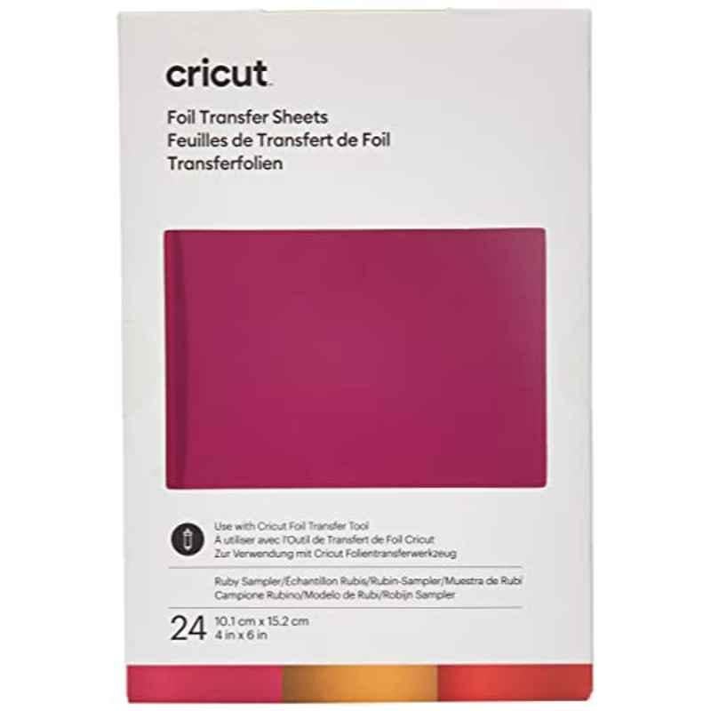 Cricut 10x15cm Ruby Transfer Foil Sheet Sampler (Pack of 24)